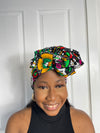 Juliana Yellow and Green Multicolored Ankara Headwrap/Scarf