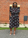 Tosin Culotte |Black and Red Print