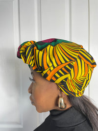 Tutu Yellow and Green Ankara Headwrap/Scarf
