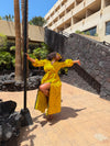 Oneil Ankara Maxi Dress | Yellow African Print