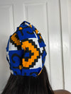 Emilia Blue and Yellow Ankara Headwrap/Scarf