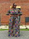 Thalia Ankara High Waisted Trouser | Multicolored African Print
