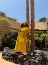 Oneil Ankara Maxi Dress | Yellow African Print