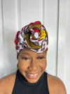 Tara Yellow Red and White Ankara Headwrap/Scarf
