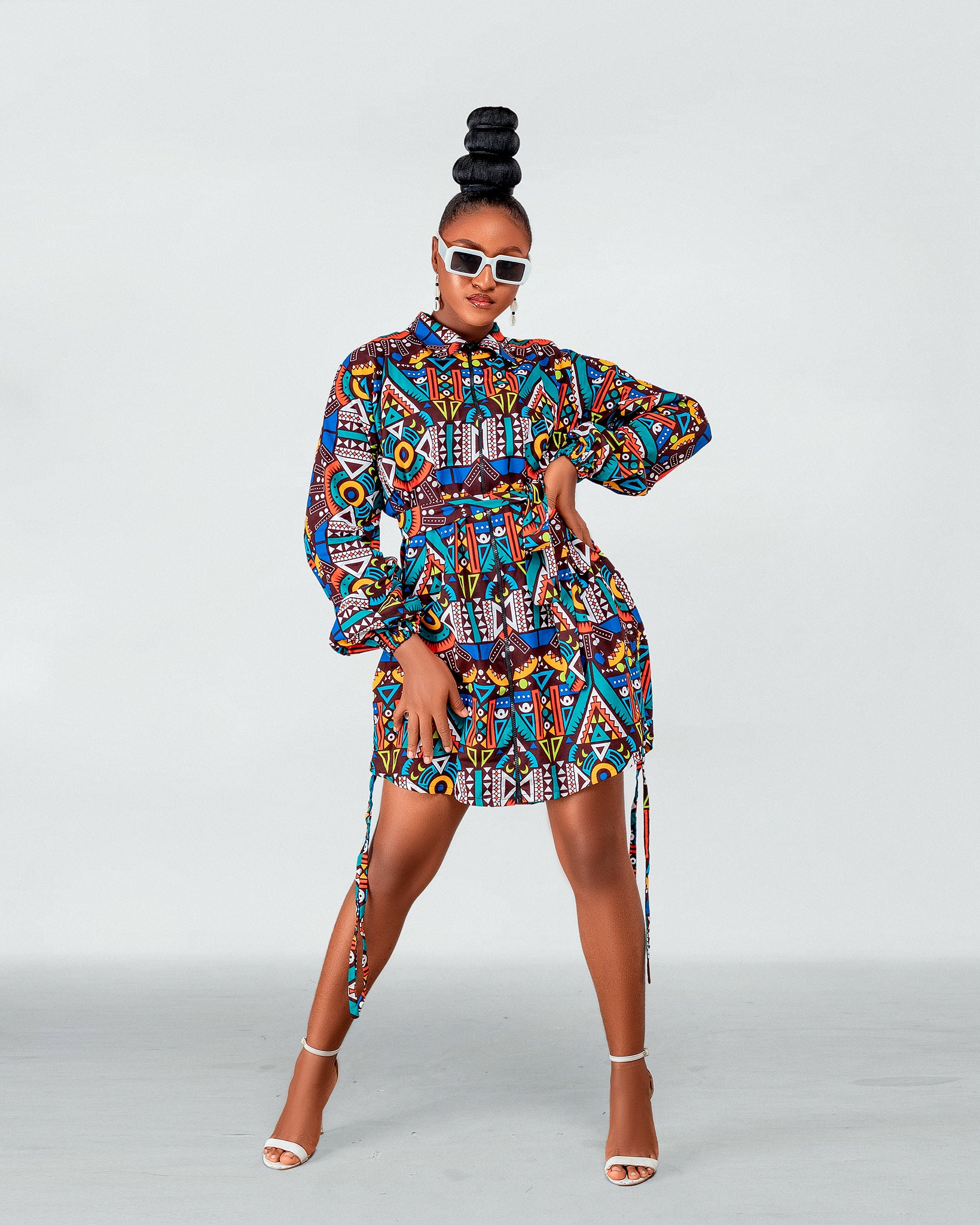 Ankara African Shirt Dress Designs Amani Ankara Short Shirt Dress