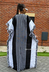 Eniola Asooke Kaftan Bubu| Black and White Pattern