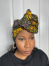 Miah Yellow and Green Ankara Headwrap/Scarf