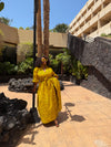 Oneil Ankara Maxi Dress | Yellow African Print