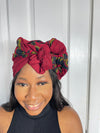 Tade Red and Black Ankara Headwrap/Scarf