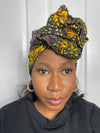Miah Yellow and Green Ankara Headwrap/Scarf