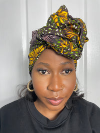 Miah Yellow and Green Ankara Headwrap/Scarf