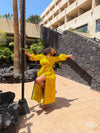 Oneil Ankara Maxi Dress | Yellow African Print