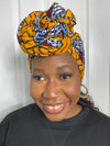 Zainab Yellow and White Ankara Headwrap/Scarf