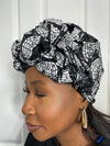 Sharon Black and White Ankara Headwrap/Scarf