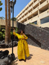 Oneil Ankara Maxi Dress | Yellow African Print