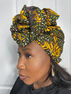 Miah Yellow and Green Ankara Headwrap/Scarf