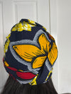 Debby Blue and Yellow Ankara Headwrap/Scarf