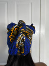 Tamara Blue and Yellow Ankara Headwrap/Scarf