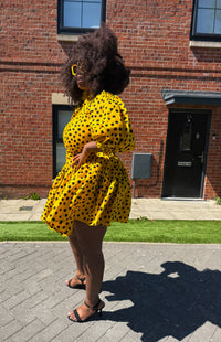 Moyo Mini Dress | Orange Polkda Dot Mini Dress