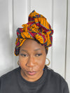 Doyin Yellow and Red Ankara Headwrap/Scarf