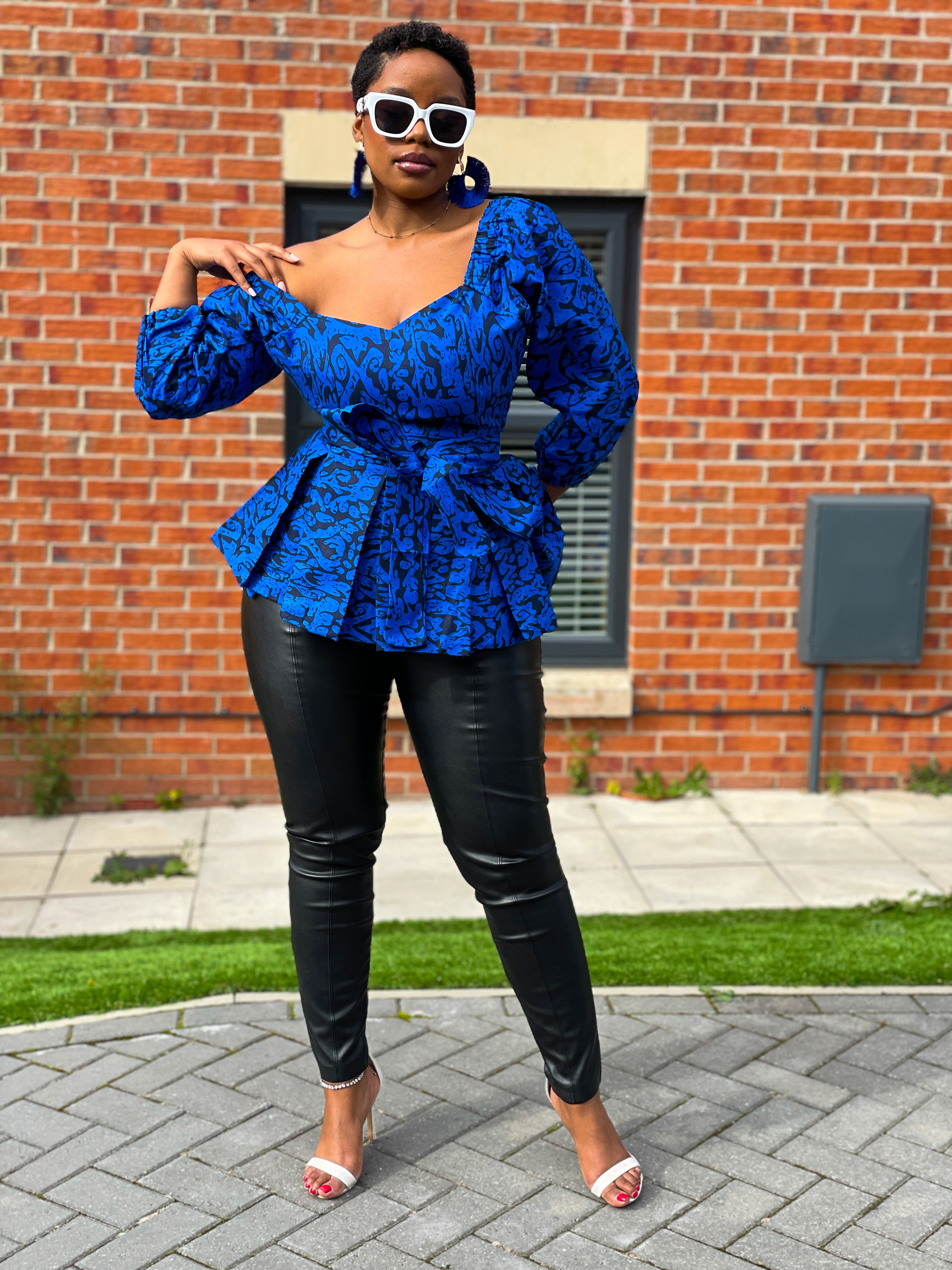 plus size african peplum top