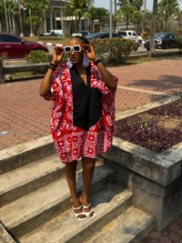 Esan Mini Bubu| Red and White Print