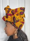 Doyin Yellow and Red Ankara Headwrap/Scarf
