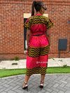 Keyshia Ankara Culotte Jumpsuit | Pink African Print Cropped Jumpsuit