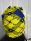 Ana Yellow and Blue Ankara Headwrap/Scarf