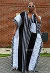 Eniola Asooke Kaftan Bubu| Black and White Pattern