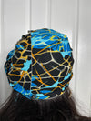 Tatiana Black and Blue Ankara Headwrap/Scarf