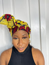 Yellow and Red Ankara Headwrap/Scarf