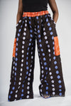 Tolu Adire Cargo Trouser |  Black and Blue  Pattern