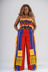 Tiwa Aso oke Cargo Trouser | Multi Color