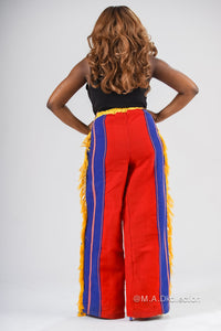 Tiwa Aso oke Cargo Trouser | Multi Color