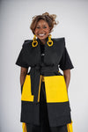 Banu Top | Black and Yellow Print