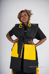 Banu Top | Black and Yellow Print