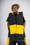 Banu Top | Black and Yellow Print