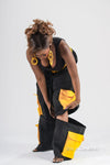 Banu Cargo Trouser | Black and Yellow