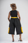 Banu Cargo Trouser | Black and Yellow