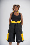 Banu Cargo Trouser | Black and Yellow