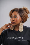 White Triple Circle Rattan Earring | African Rattan
