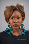 Green Star Rattan Earring | African Rattan