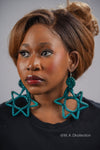 Green Star Rattan Earring | African Rattan