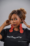 Orange Triple Circle Rattan Earring | African Rattan