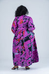 Odelia Ankara Maxi Dress | Purple African Print