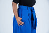 Tisa High waisted Trouser | Blue African Print