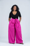 Tara High waisted Trouser | Pink African Print