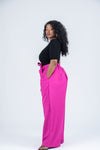 Tara High waisted Trouser | Pink African Print