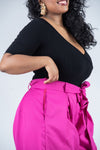Tara High waisted Trouser | Pink African Print